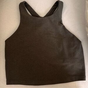 Beyond Yoga Black Cropped Racerback Tank Top